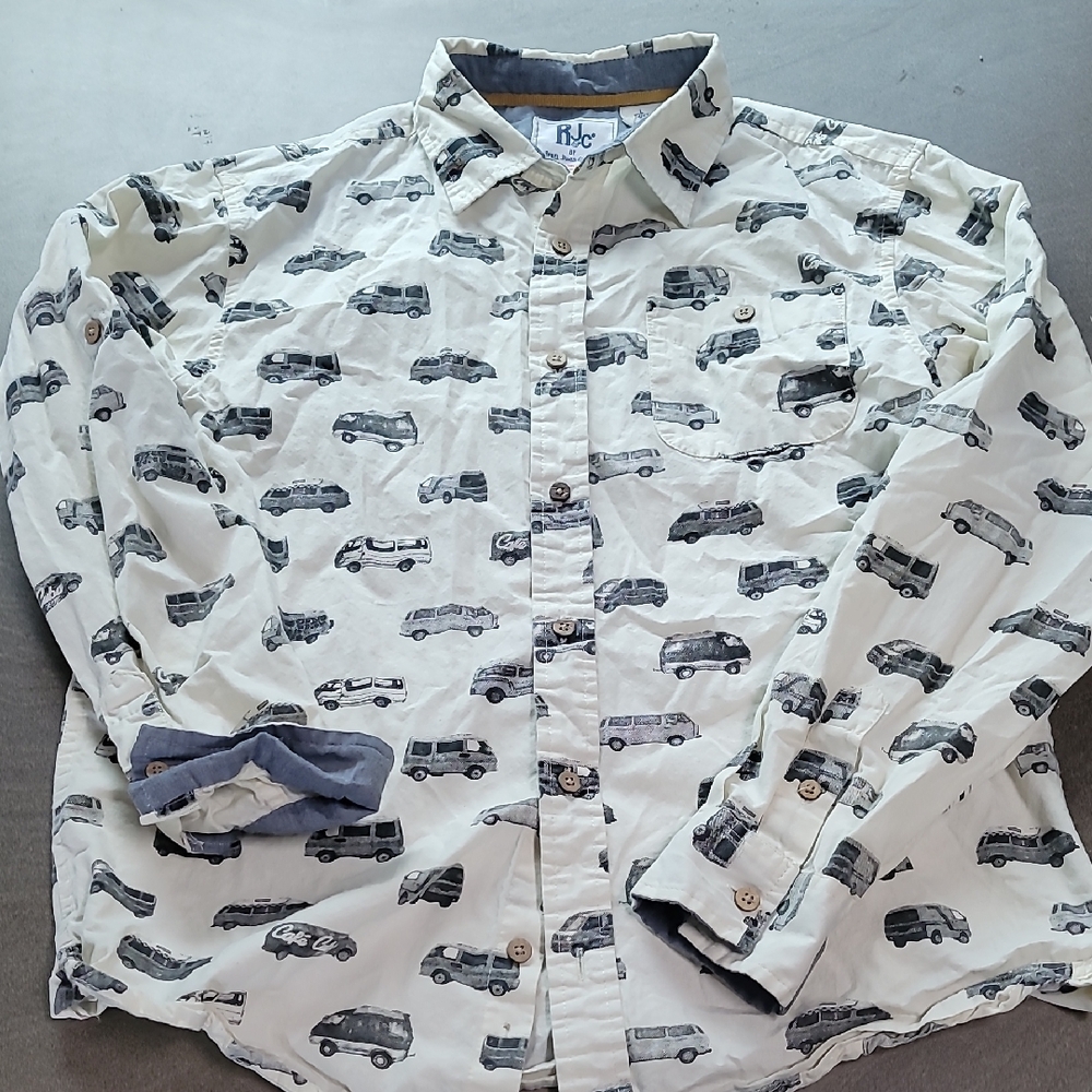 White and Black Casual Button Down Shirt with Classic Design